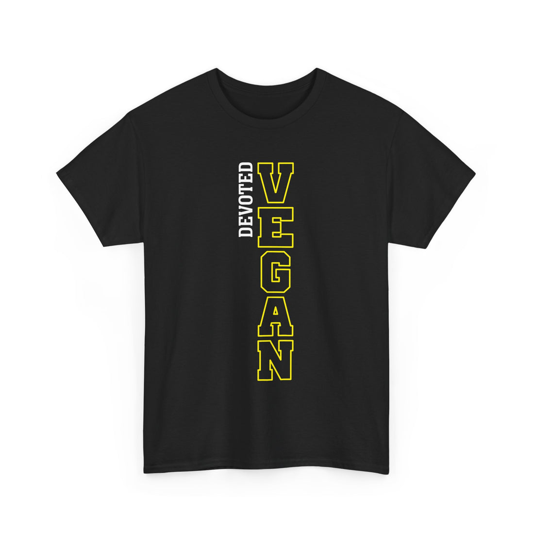 Devoted Vegan Vertical Graphic Tee — Vegan Pride T-Shirt