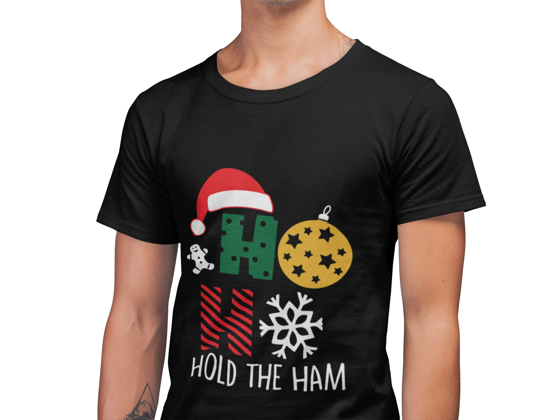 Holiday "Hold The Ham" Tee - Festive Holiday Graphic T-Shirt