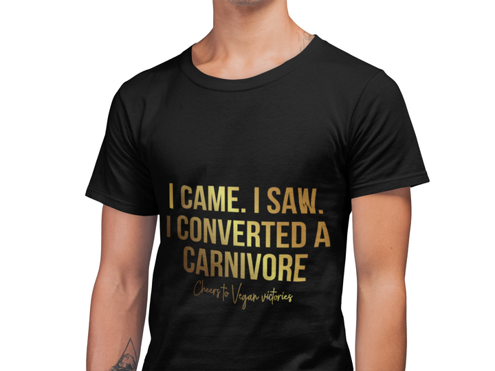Carnivore Convert T-Shirt — "I Came. I Saw. I Converted a Carnivore" Funny Tee