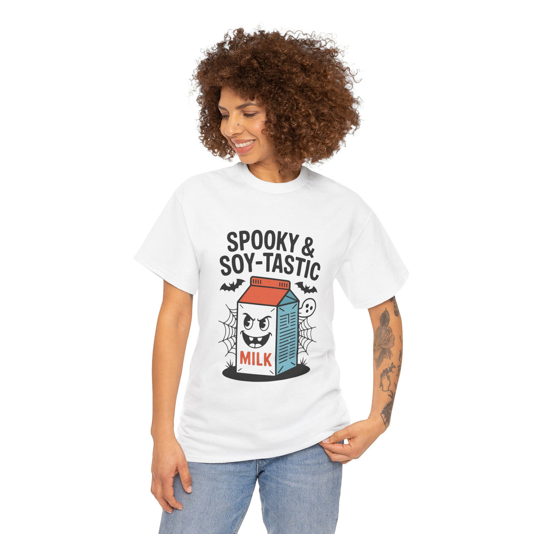 Spooky & Soy-Tastic Milk Tee: Fun Halloween Shirt