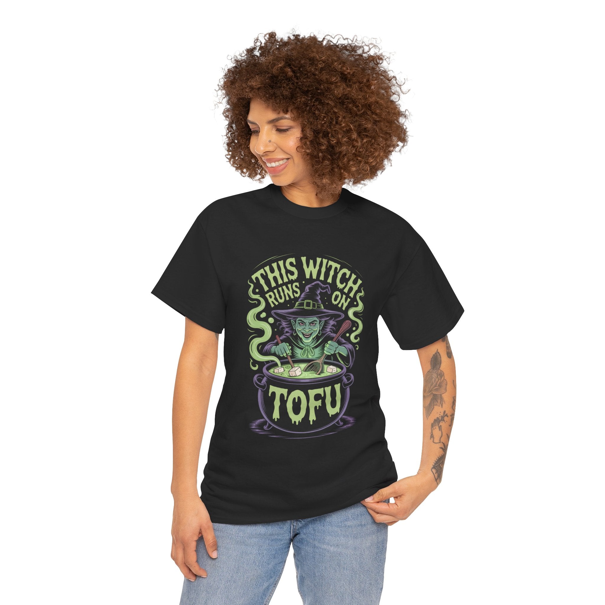 Spooky Vegan Witch Graphic Tee