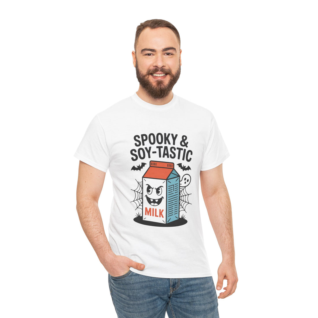Spooky & Soy-Tastic Milk Tee: Fun Halloween Shirt